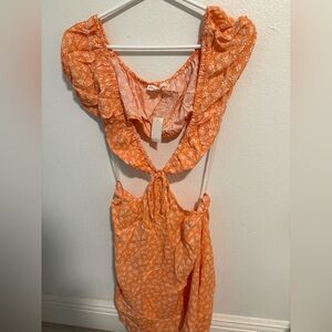 Aeropostale Orange Backless Dress
